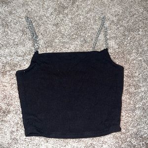Black cropped tank